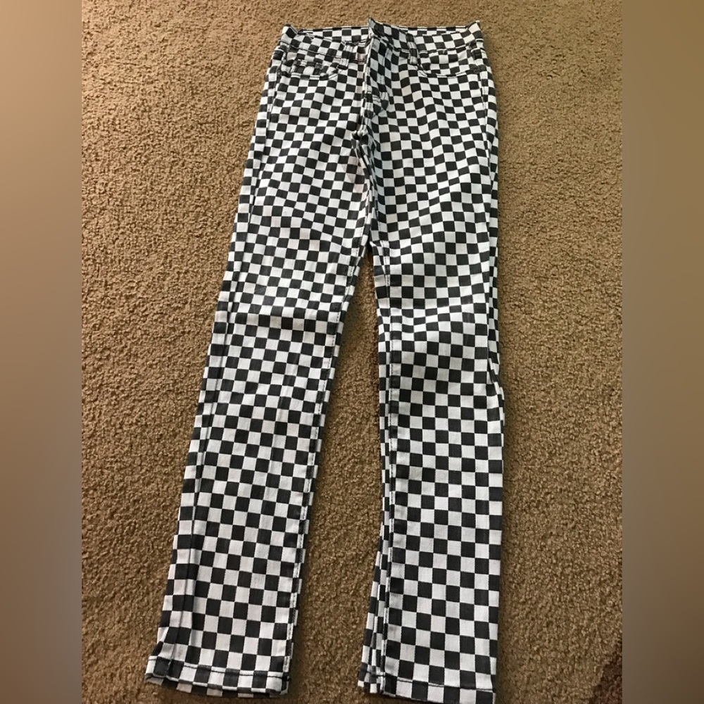 Boys checkered jeans size 12